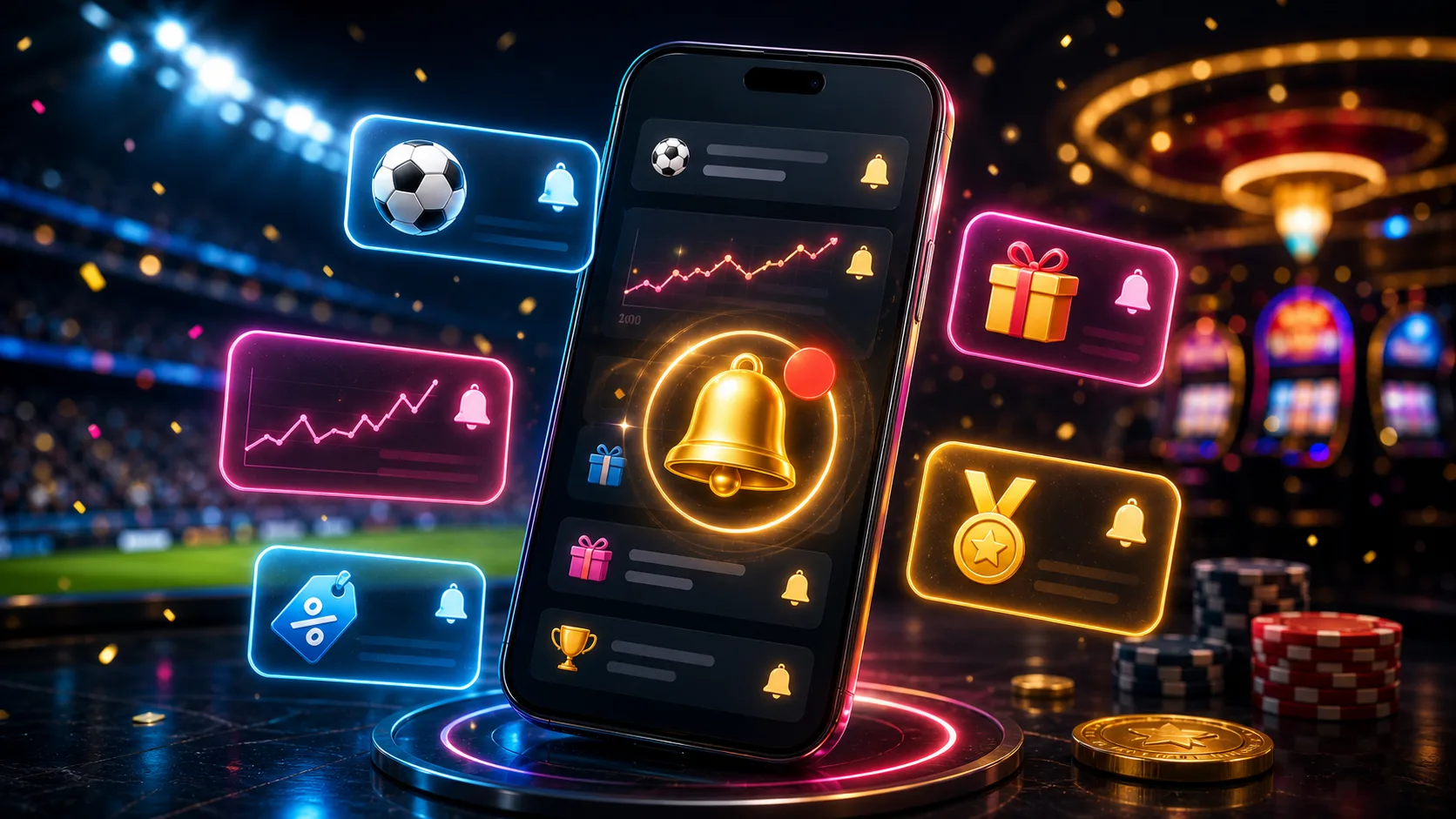 Notificações e alertas em tempo real no celular